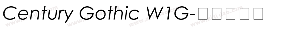 Century Gothic W1G字体转换